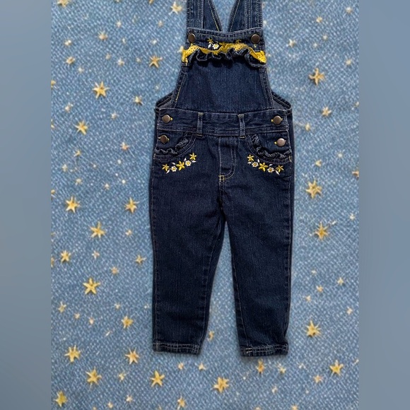 Lil Girl’s Denim Jumper Overalls Blue Size 2T - Picture 1 of 7